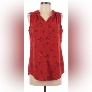 Cabi red sleeveless top, Size Large